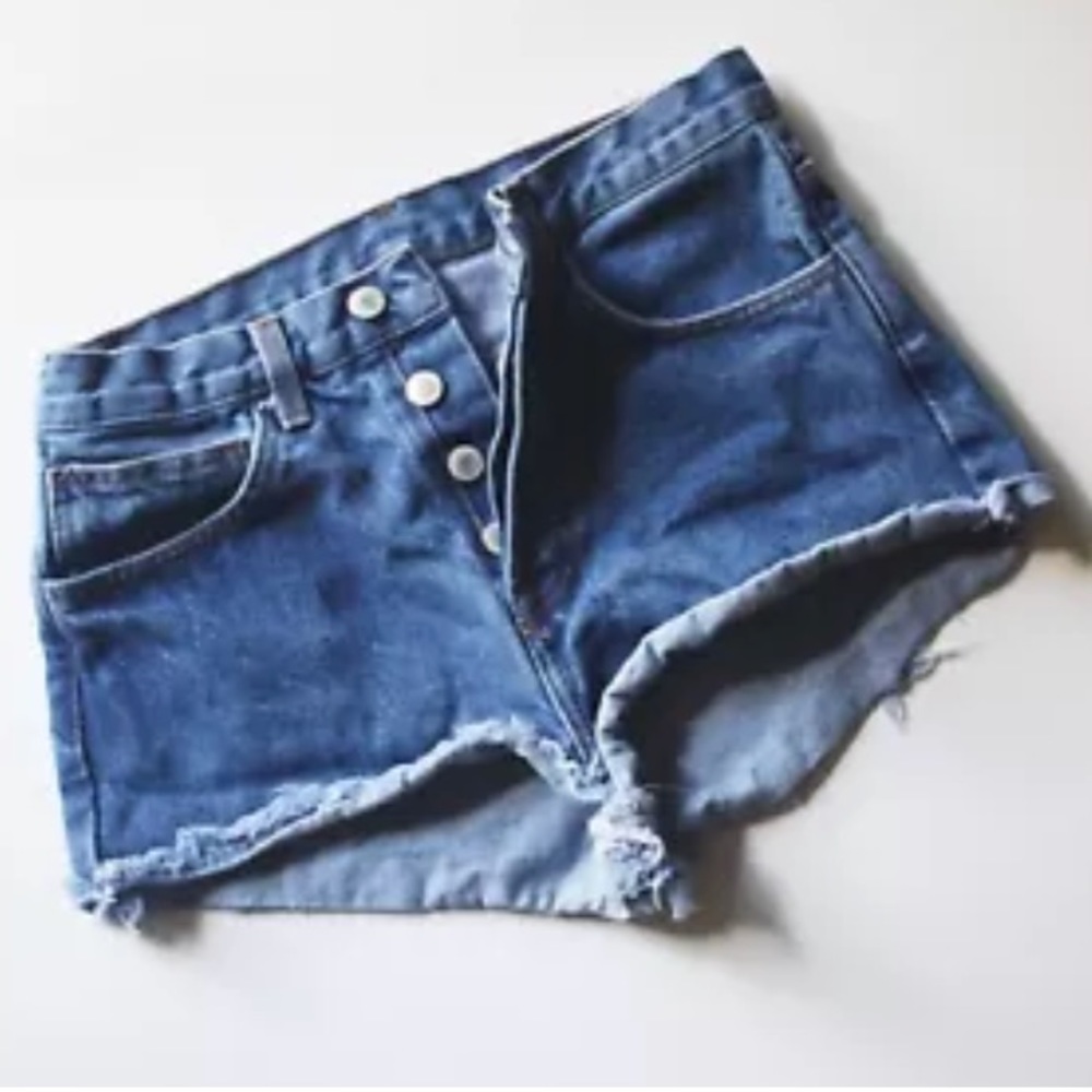 JOHN GALT Cut Off Denim HIGH WAISTED SHORTS